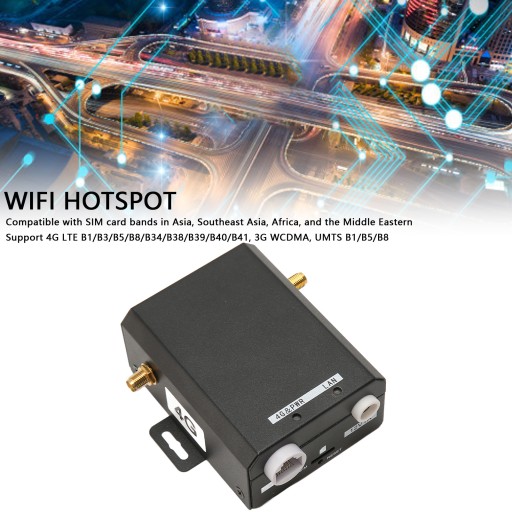 Przemysłowy router WiFi 4G LTE z gniazdem karty SIM 2 anteny O2