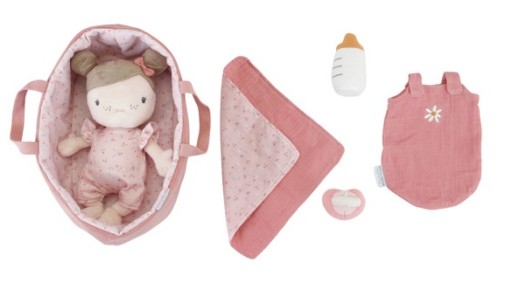 МАЛЕНЬКАЯ ГОЛЛАНДСКАЯ КУКЛА BABY ROSA В ПЕРЮЛКЕ С АКСЕССУАРАМИ