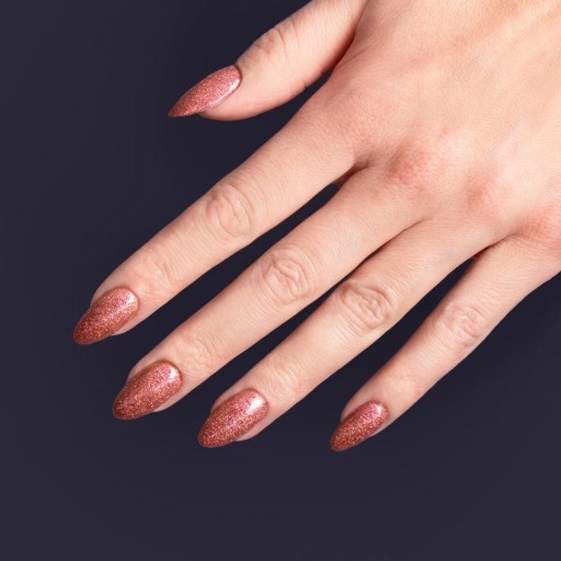 SEMILAC 458 Гибридный лак для ногтей Sparkling Rose 7 мл Розовый с эффектом вспышки