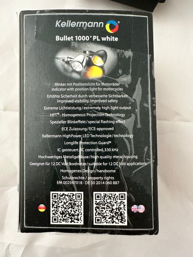 СИГНАЛ ПОВОРОТА KELLERMANN BULLET 1000 PL БЕЛЫЙ ХРОМ