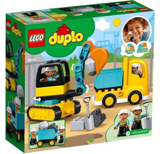 LEGO Bricks Duplo 10931 Строительство самосвала-экскаватора 2+