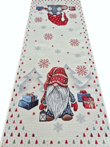 40x100 cm Bieżnik w skrzaty świąteczny na stół ławę Boże Narodzenie WZORY