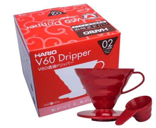 HARIO DRIP V60-02 КРАСНЫЙ + КОРИЧНЕВЫЙ БУМАЖНЫЕ ФИЛЬТРЫ 100 шт.