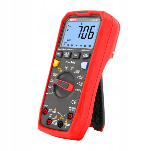Мультиметр AC/DC UT61E NCV hFe, 20 А — USB — схема