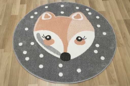 Обвенчались. КРУГЛЫЙ КОВЕР LIMA 160 СМ ДЛЯ ДЕТСКОЙ КОМНАТЫ POWDER PINK FOX DOTS