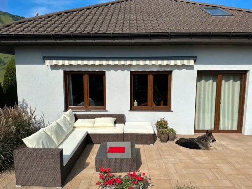 Markiza elektryczna 450x300 Szaro-Beż PREM