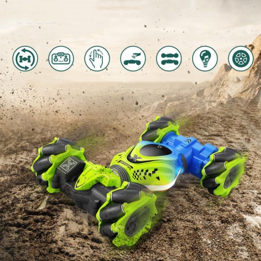 SAMOCHÓD DRIFT ZDALNIE STEROWANY 4WD RC GESTEM KASKADERSKI AUTO + PILOT