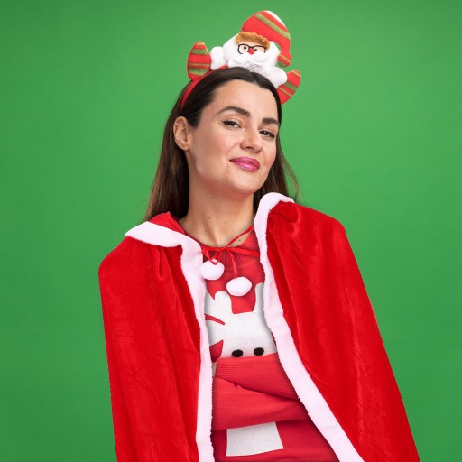 PŁASZCZ STYL Z KAPTUREM DLA COSPLAYU ŚWIĘTEGO MIKOŁAJA 130-150CM