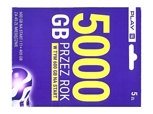 Starter PLAY Formuła 5 zł + 6 GB