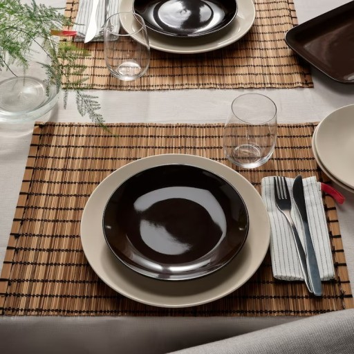 IKEA FARGKLAR Тарелка глянцевая коричневая 20 см