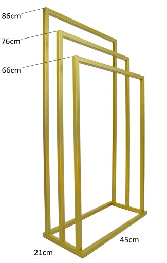 STOJAK NA RĘCZNIKI ŁAZIENKOWE WIESZAK METALOWY PRODUKT POLSKI loft złoty