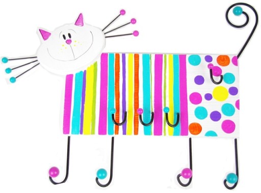 Деревянная вешалка TOM cat, ручная роспись, 53 см