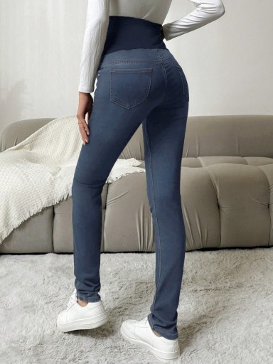 SHEIN MATERNITY SPODNIE JEANSOWE NIEBIESKIE M 551