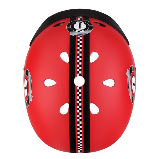 Kask dziecięcy Globber Elite Lights New Red-Racing
