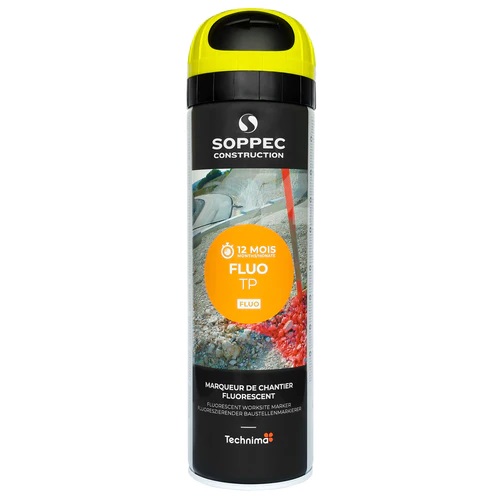 Геодезическая краска SOPPEC FLUO TP, набор из 12 шт., желтая