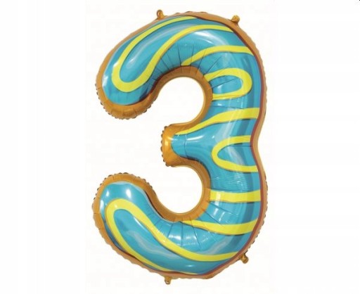 Balon foliowy Cyfra 9, ciasteczko, 78 cm