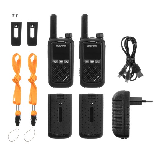 2 рации Baofeng BF-T17 + FM, черные