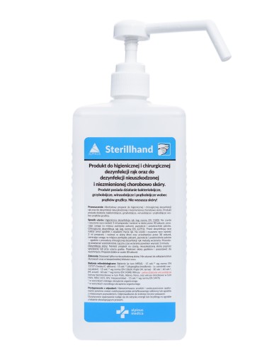 Sterillhand ДЕЗИНФЕКЦИОННАЯ ЖИДКОСТЬ ДЛЯ РУК И КОЖИ С НАСОСОМ ALPINUS 1л