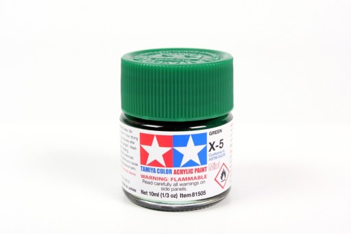 MODELARSKA FARBA AKRYLOWA ZIELONA POŁYSK TAMIYA 10ml X-5 GREEN (GLOSS)