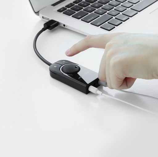 UGREEN USB ЗВУКОВАЯ КАРТА НАУШНИКИ МИКРОФОН 15 СМ