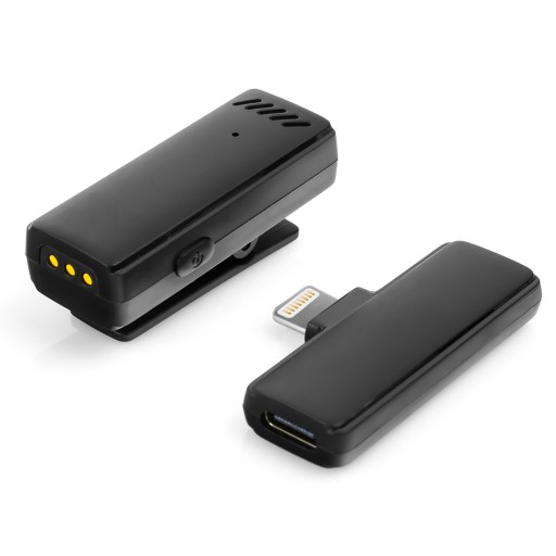 2 беспроводных петличных микрофона в чехле для iPhone Apple Lightning IOS