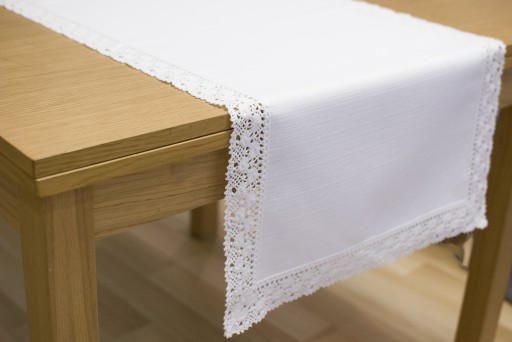 Luksusowy bieżnik plamoodporny z koronką 40X90