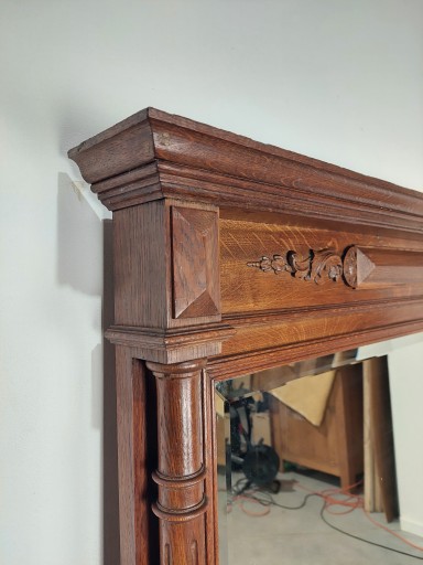 СТИЛЬНОЕ ЭКЛЕКТИЧНОЕ ЗЕРКАЛО В ДУБОВОЙ РАМКЕ, ДУБ XXL, 162 СМ, 1920 г.