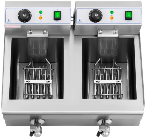 Фритюрница - 2 x 10 литров - 2 x 3000 Вт ROYAL CATERING RCEF 10DB