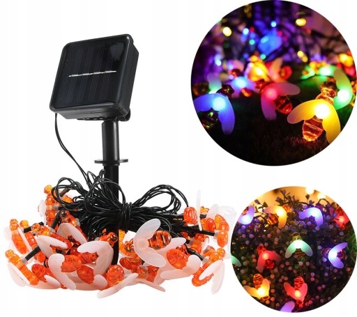 СОЛНЕЧНЫЕ САДОВЫЕ ЛАМПЫ ЦВЕТОЧНАЯ ЦЕПЬ 7M 50LED