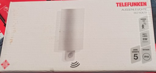 НАСТЕННЫЙ СВЕТИЛЬНИК НАРУЖНЫЙ датчик движения 7м, 4000К 6Вт LED