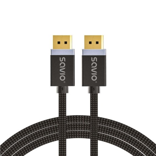 Кабель DisplayPort v1.4 Savio CL-165 (M/M) 1м черный