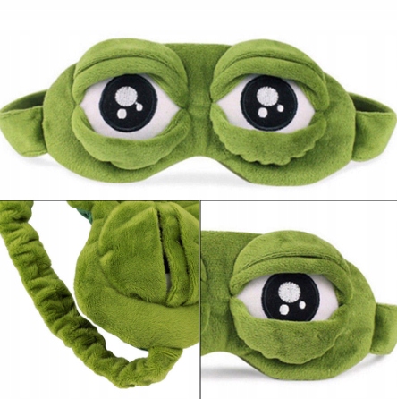FROG Eye MASK для спящей лягушки Повязка на голову зеленая