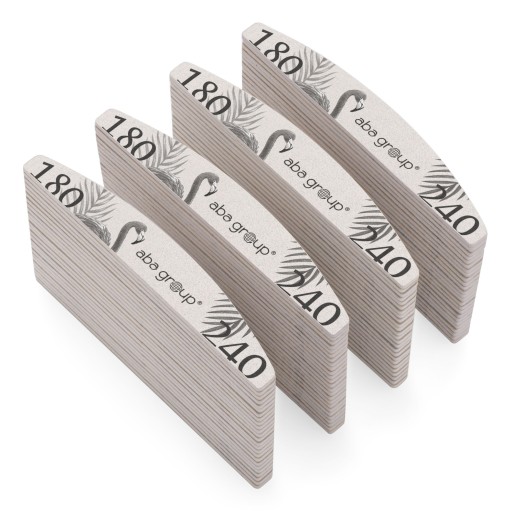 Pilnik do Paznokci 180/240 Łódka Półksiężyc Slim Folia Aba Group 100 szt
