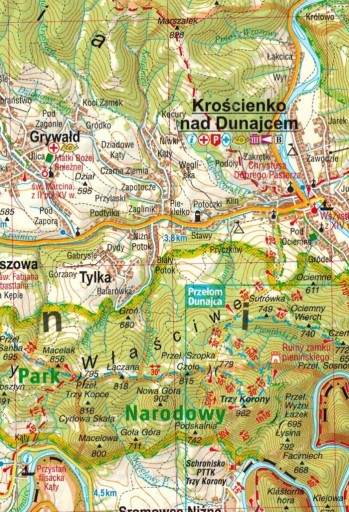 ПЛАН ГОРОДА ЩАВНИЦА МАСШТАБ 1:7000 И ТУРИСТИЧЕСКАЯ КАРТА ПЕНИН МАСШТАБ 1:70 000