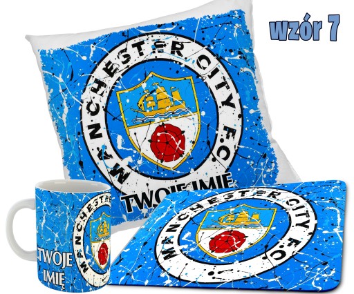 Zestaw MANCHESTER CITY KUBEK + PODUSZKA + PODKŁADKA POD MYSZ RÓŻNE WZORY