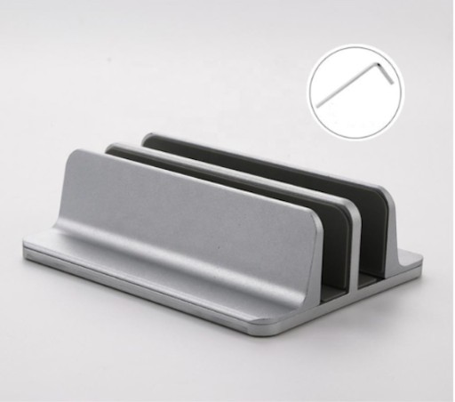 Двойная алюминиевая подставка для ноутбука MacBook СЕРОГО цвета