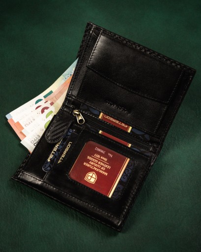 PETERSON męski portfel skórzany w pudełku RFID