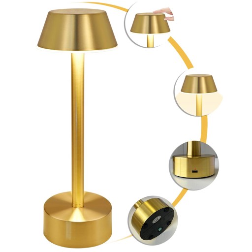 СВЕТОДИОДНАЯ НОЧНАЯ ЛАМПА С РЕГУЛИРУЕМОЙ РЕГУЛЯЦИЕЙ, НАСТОЛЬНАЯ ЛАМПА GOLD TOUCH ДЛЯ СПАЛЬНИ