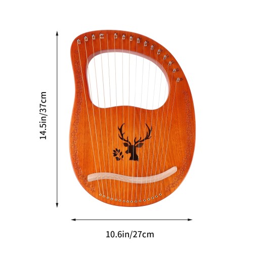 INSTRUMENTY MUZYCZNE HARFA LITROWA HARFA RĘCZNA INSTRUMENT HARFA 16-TONOWA