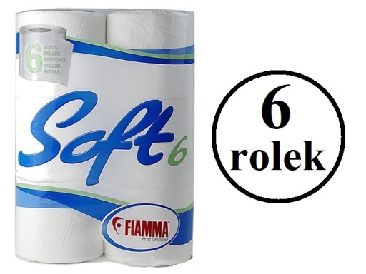 Туалетная бумага Fiamma Soft растворимая, 6 рулонов