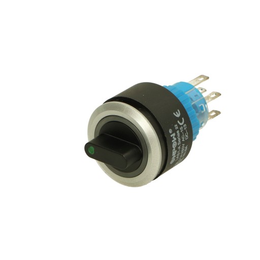 Поворотный переключатель с зеленой подсветкой LAS1-AWY-22X/33/G/24V AC/DC