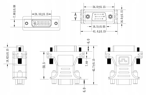Адаптер AUDA DVI/VGA SVGA D-SUB