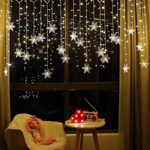 ПОДВЕСНЫЕ СВЕТИЛЬНИКИ СНЕЖИНКИ 3,5 м СВЕТОДИОДНЫЕ СВЕТОВЫЕ ЗАНАВЕСЫ ICILS LIGHTS - STRONG
