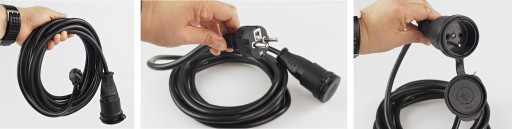 УДЛИНИТЕЛЬ ПВХ 3М НОВЫЙ 3X1,5 230В IP44 H05VV-F