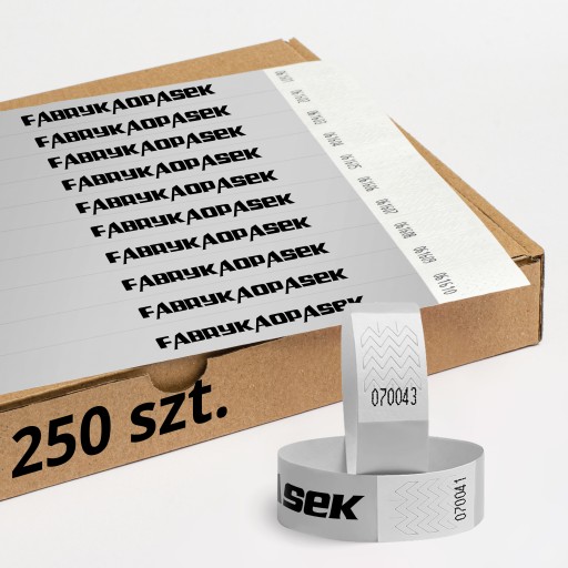 Браслеты TYVEK 19 мм - 250 шт. БЕСПЛАТНАЯ ПЕЧАТЬ.