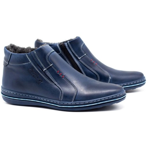 BUTY MĘSKIE SKÓRA POLSKIE 381S GRANAT 47