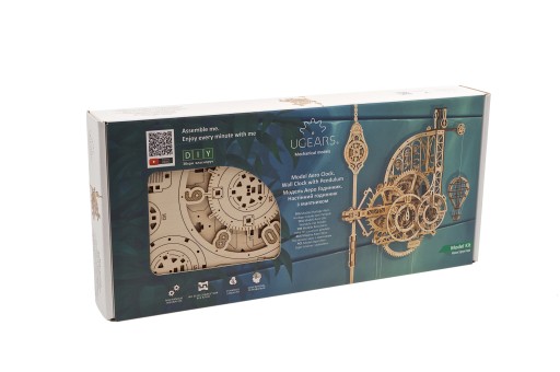 Ugears Aero Clock Настенные часы с маятником 3D модель