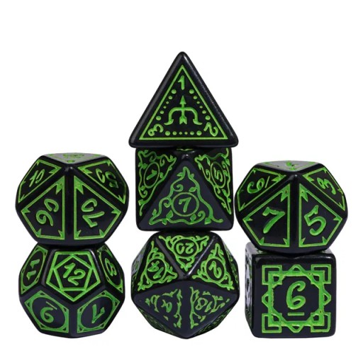 DRUID ZIEMI ZESTAW 7 KOŚCI KOSTEK RPG
