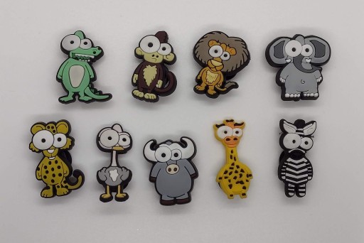 PIN-код для обуви украшения типа KROKS CROCS забавные животные 9 шт.