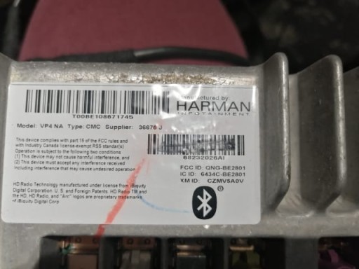 КОД радиоприемника HARMAN RA4 VP4 RA3 VP3 Противоугонная система